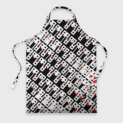 Фартук кулинарный Абстрактный узор на чёрном фоне, цвет: 3D-принт