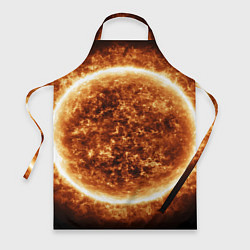 Фартук кулинарный Пылающее солнце крупным планом, цвет: 3D-принт