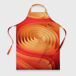 Фартук кулинарный Оранжевые объемные круги, цвет: 3D-принт