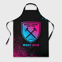 Фартук кулинарный West Ham - neon gradient, цвет: 3D-принт