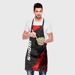 Фартук кулинарный Skoda red sport tires, цвет: 3D-принт — фото 2