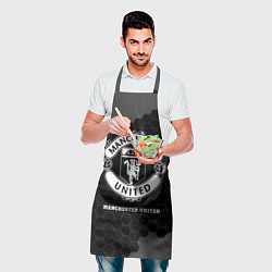 Фартук кулинарный Manchester United sport на темном фоне, цвет: 3D-принт — фото 2