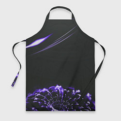 Фартук кулинарный Неоновый фиолетовый цветок в темноте, цвет: 3D-принт