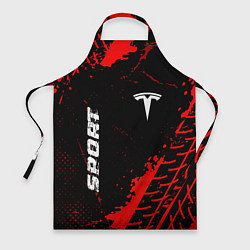 Фартук кулинарный Tesla red sport tires, цвет: 3D-принт