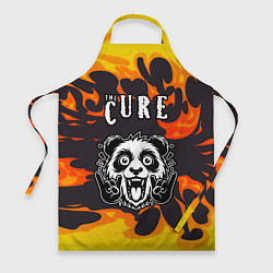 Фартук кулинарный The Cure рок панда и огонь, цвет: 3D-принт