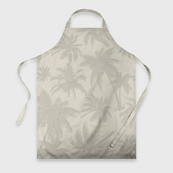 Фартук кулинарный Бежевые пальмы паттерн, цвет: 3D-принт