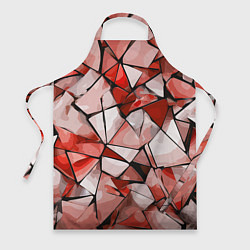 Фартук Чёрно-красная абстракция и чёрные полосы