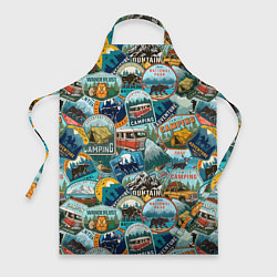 Фартук кулинарный Adventure stickers, цвет: 3D-принт
