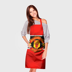 Фартук кулинарный Манчестер Юнайтед полосы, цвет: 3D-принт — фото 2