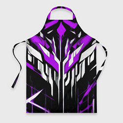Фартук кулинарный Purple and white abstraction on a black background, цвет: 3D-принт