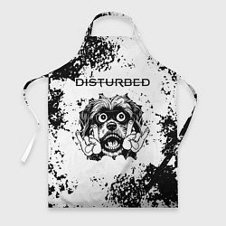 Фартук кулинарный Disturbed - рок пес, цвет: 3D-принт