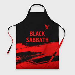 Фартук кулинарный Black Sabbath - red gradient посередине, цвет: 3D-принт