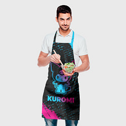 Фартук кулинарный Kuromi - neon gradient, цвет: 3D-принт — фото 2