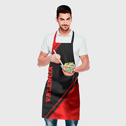 Фартук кулинарный Valencia - red gradient вертикально, цвет: 3D-принт — фото 2