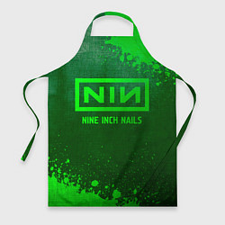 Фартук кулинарный Nine Inch Nails - green gradient, цвет: 3D-принт