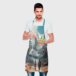 Фартук кулинарный Планета фантастика, цвет: 3D-принт — фото 2