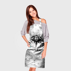 Фартук кулинарный Король и Шут с потертостями на светлом фоне, цвет: 3D-принт — фото 2