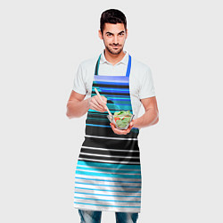 Фартук кулинарный Разноцветные вертикальные линии, цвет: 3D-принт — фото 2