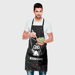 Фартук кулинарный Kuromi конфети, цвет: 3D-принт — фото 2