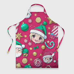 Фартук Новогодние рисунки аниме