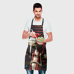 Фартук кулинарный Санта Клаус - инопланетянин, цвет: 3D-принт — фото 2