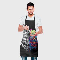 Фартук кулинарный Правое и левое полушарие, цвет: 3D-принт — фото 2