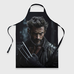 Фартук кулинарный Хью Джекман - росомаха, цвет: 3D-принт