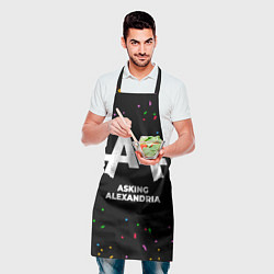 Фартук кулинарный Asking Alexandria конфети, цвет: 3D-принт — фото 2