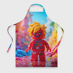 Фартук кулинарный Роблокс с желтыми волосами, цвет: 3D-принт