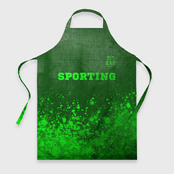 Фартук кулинарный Sporting - green gradient посередине, цвет: 3D-принт
