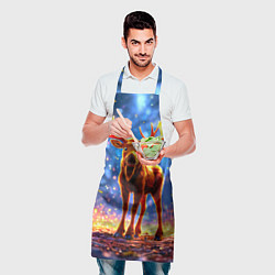 Фартук кулинарный Лосенок в лесу, цвет: 3D-принт — фото 2