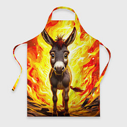 Фартук кулинарный Ослик в огне, цвет: 3D-принт