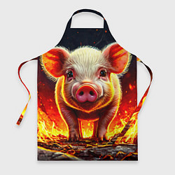 Фартук кулинарный Свинка в огне, цвет: 3D-принт