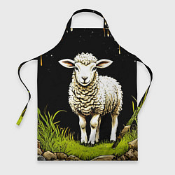 Фартук Овечка на черном
