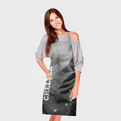 Фартук кулинарный Chelsea - grey gradient вертикально, цвет: 3D-принт — фото 2