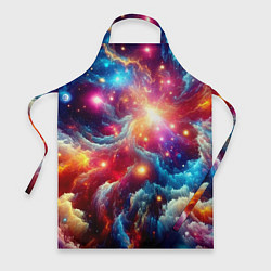 Фартук кулинарный Colorfull neon space clouds - ai art fantasy, цвет: 3D-принт