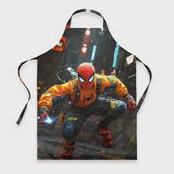 Фартук кулинарный Человек паук бежит, цвет: 3D-принт