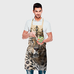 Фартук кулинарный Королевский леопард, цвет: 3D-принт — фото 2