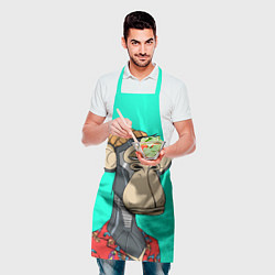 Фартук кулинарный NFT ape steel, цвет: 3D-принт — фото 2