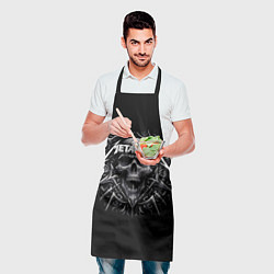 Фартук кулинарный Metallica - a skull with roses and thorns, цвет: 3D-принт — фото 2