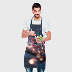 Фартук кулинарный Белый пушистый покемон, цвет: 3D-принт — фото 2