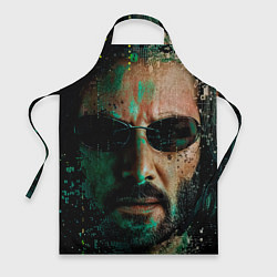 Фартук кулинарный Matrix - Keanu Reeves, цвет: 3D-принт