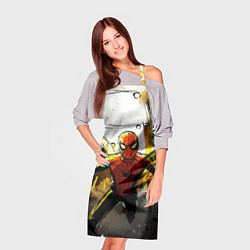 Фартук кулинарный Бегущий человек - паук, цвет: 3D-принт — фото 2