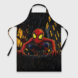 Фартук кулинарный Маленький человек-паук с желтыми глазами, цвет: 3D-принт