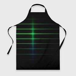 Фартук кулинарный The line is green and black, цвет: 3D-принт