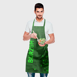 Фартук кулинарный Burzum - green gradient вертикально, цвет: 3D-принт — фото 2