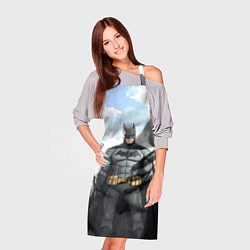 Фартук кулинарный Бэтмен стоит на улице, цвет: 3D-принт — фото 2