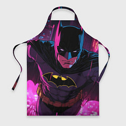 Фартук кулинарный Бэтмен в фиолетовом свете, цвет: 3D-принт
