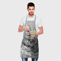 Фартук кулинарный Tokio Hotel - grey gradient посередине, цвет: 3D-принт — фото 2