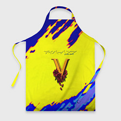 Фартук кулинарный Cyberpunk краски неоновые, цвет: 3D-принт